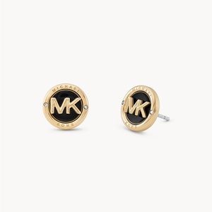 MK Gold-Tone Stainless Steel Stud Earrings